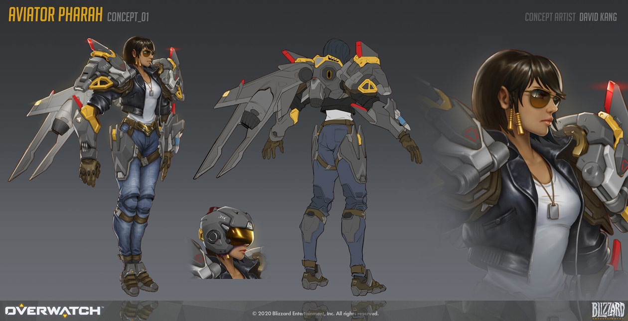 Pharah Aviator Skin Art from Overwatch