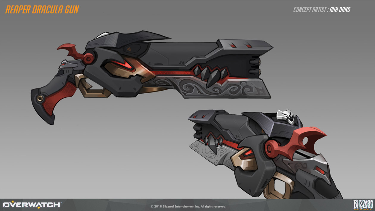 Reaper Dracula Gun Art from Overwatch