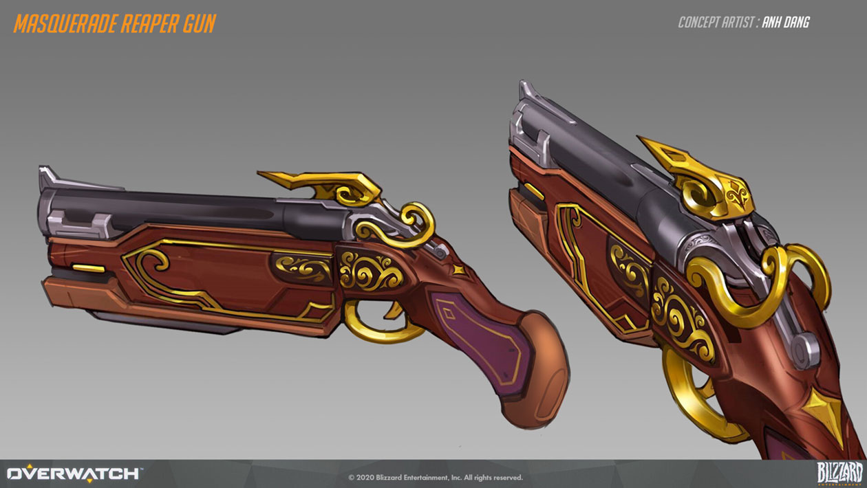 Reaper Masquerade Weapon Art from Overwatch