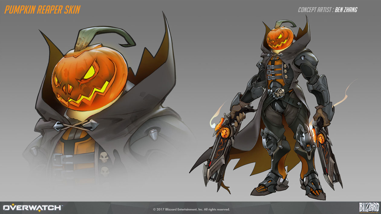 Reaper Pumpkin Skin Art from Overwatch