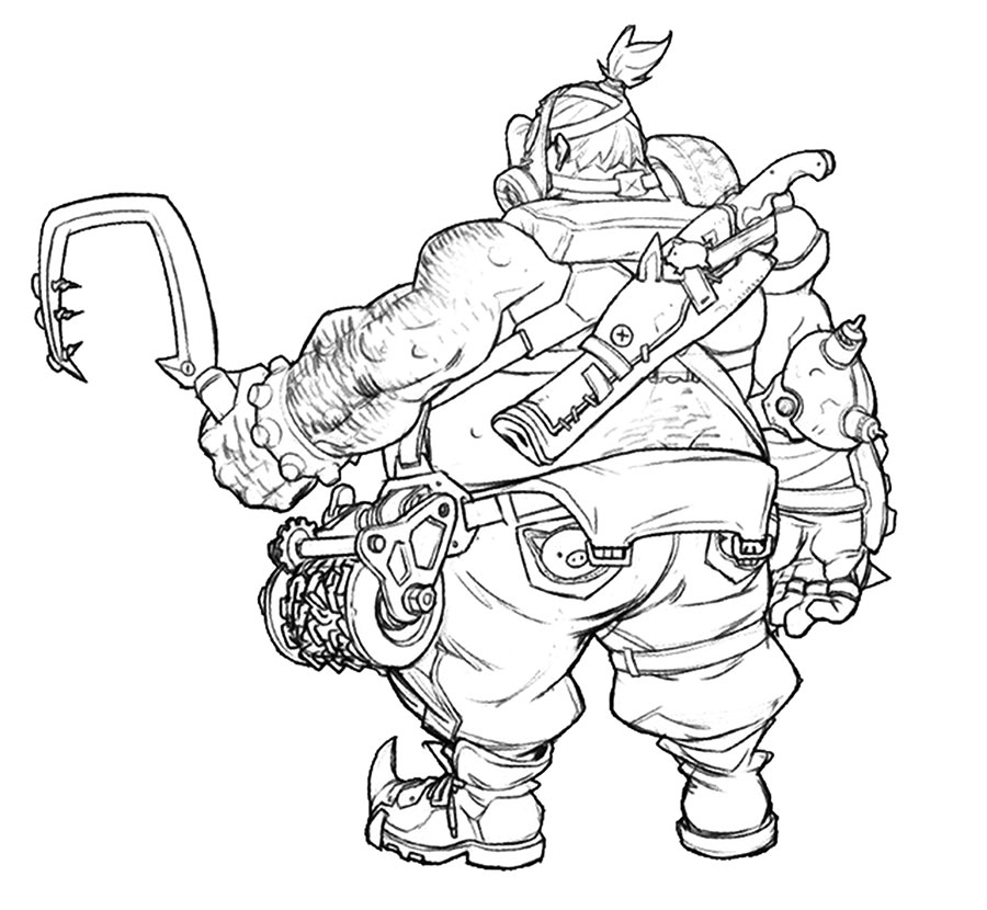 Roadhog Sketch from Overwatch