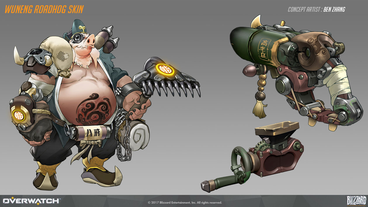 Roadhog Wuneng Skin Art from Overwatch