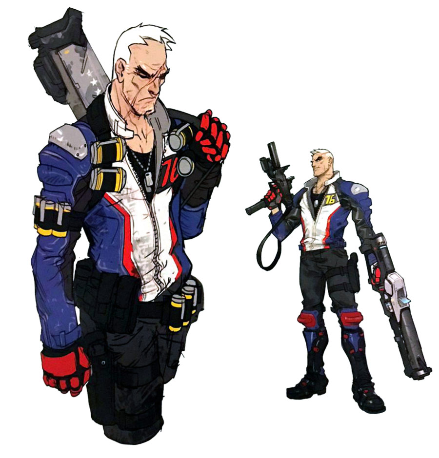 Soldier 76 Early Concept Art from Overwatch
