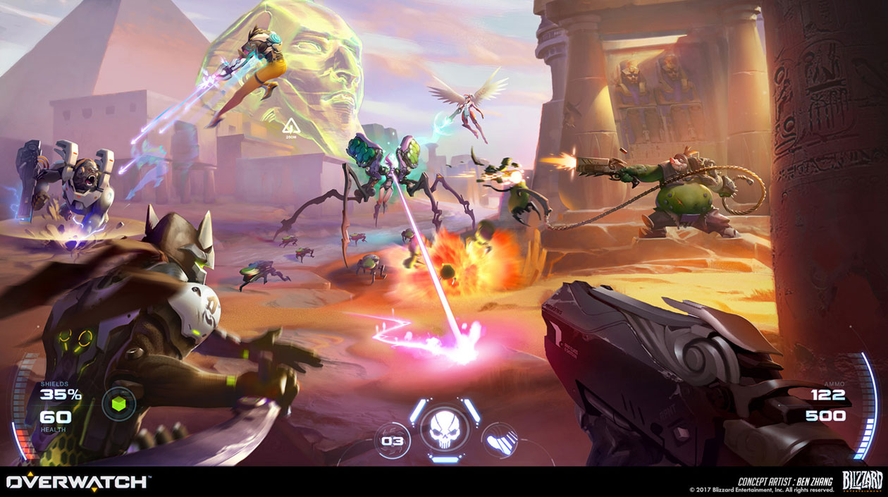 Team Fight Early Visual Development Art from Overwatch