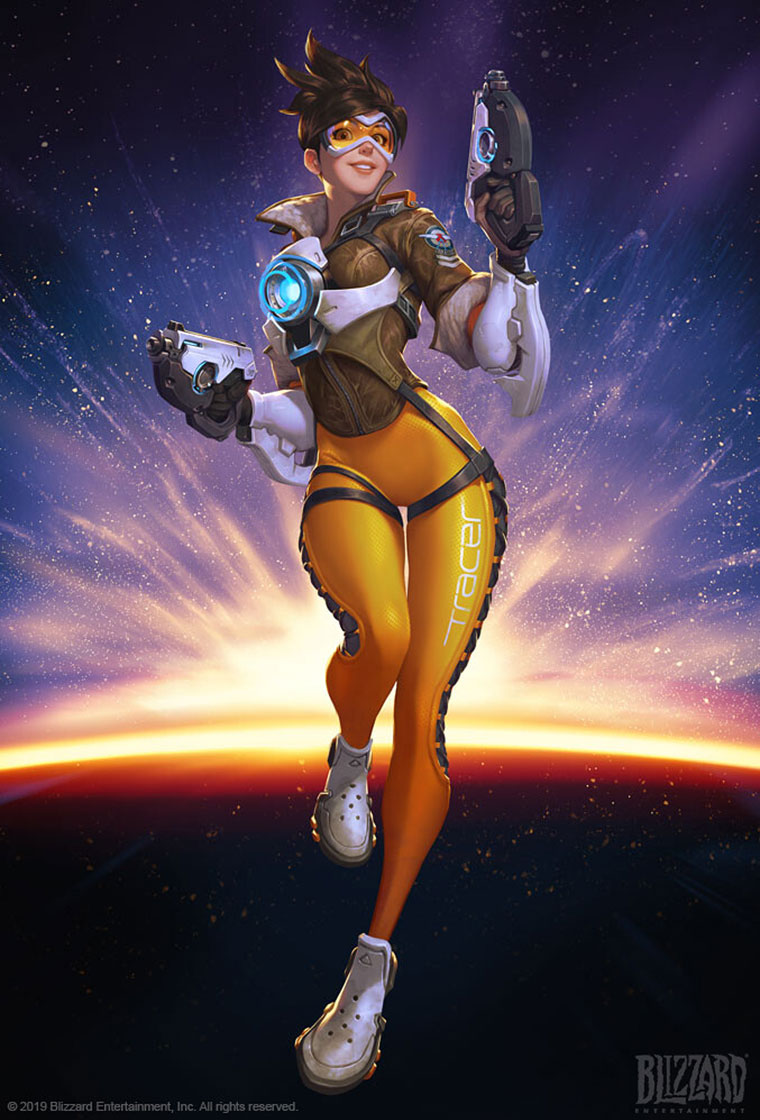 Tracer Blizzcon 2019 Key Art from Overwatch