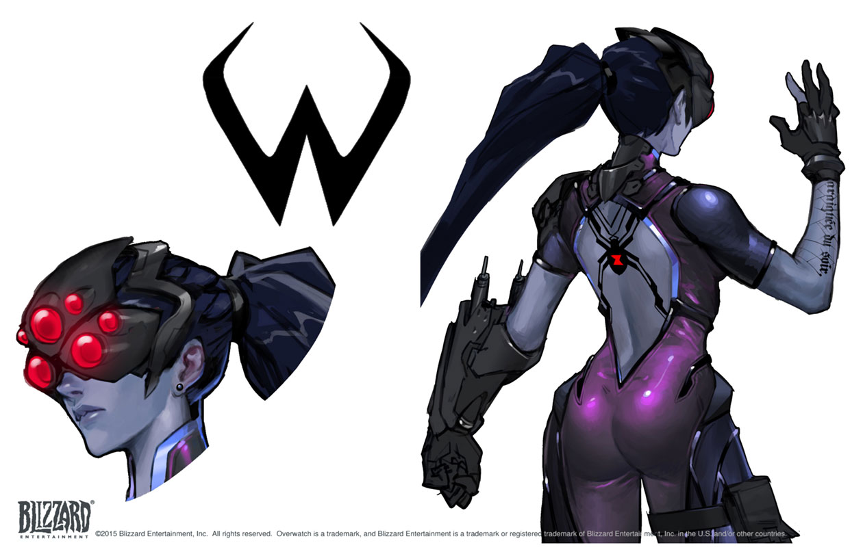Widowmaker Backside Art from Overwatch