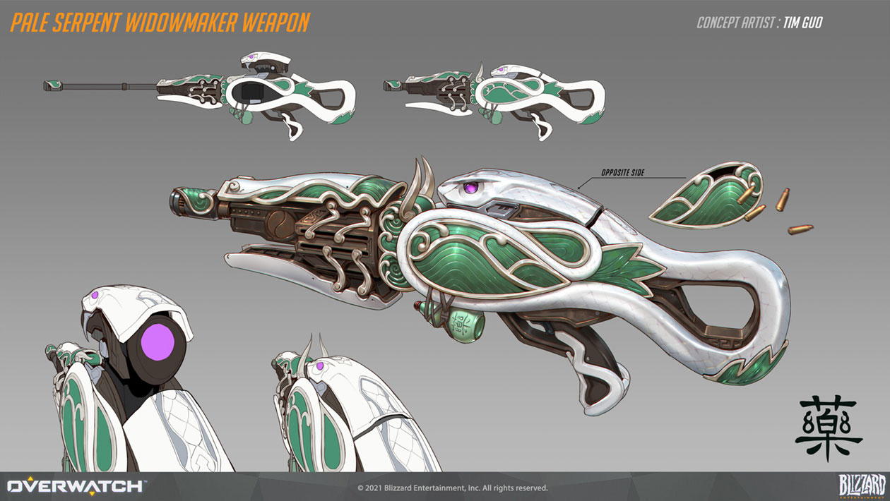 Widowmaker Pale Serpent Weapon Art from Overwatch