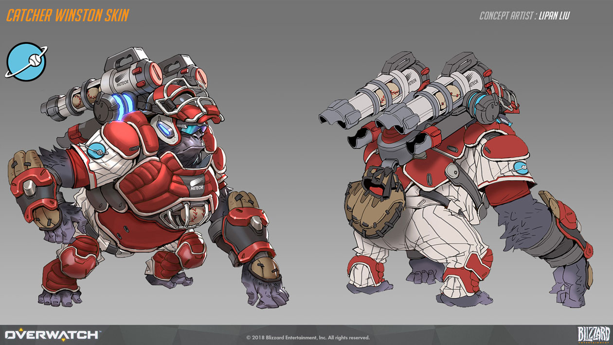 Winston Catcher Skin Art from Overwatch