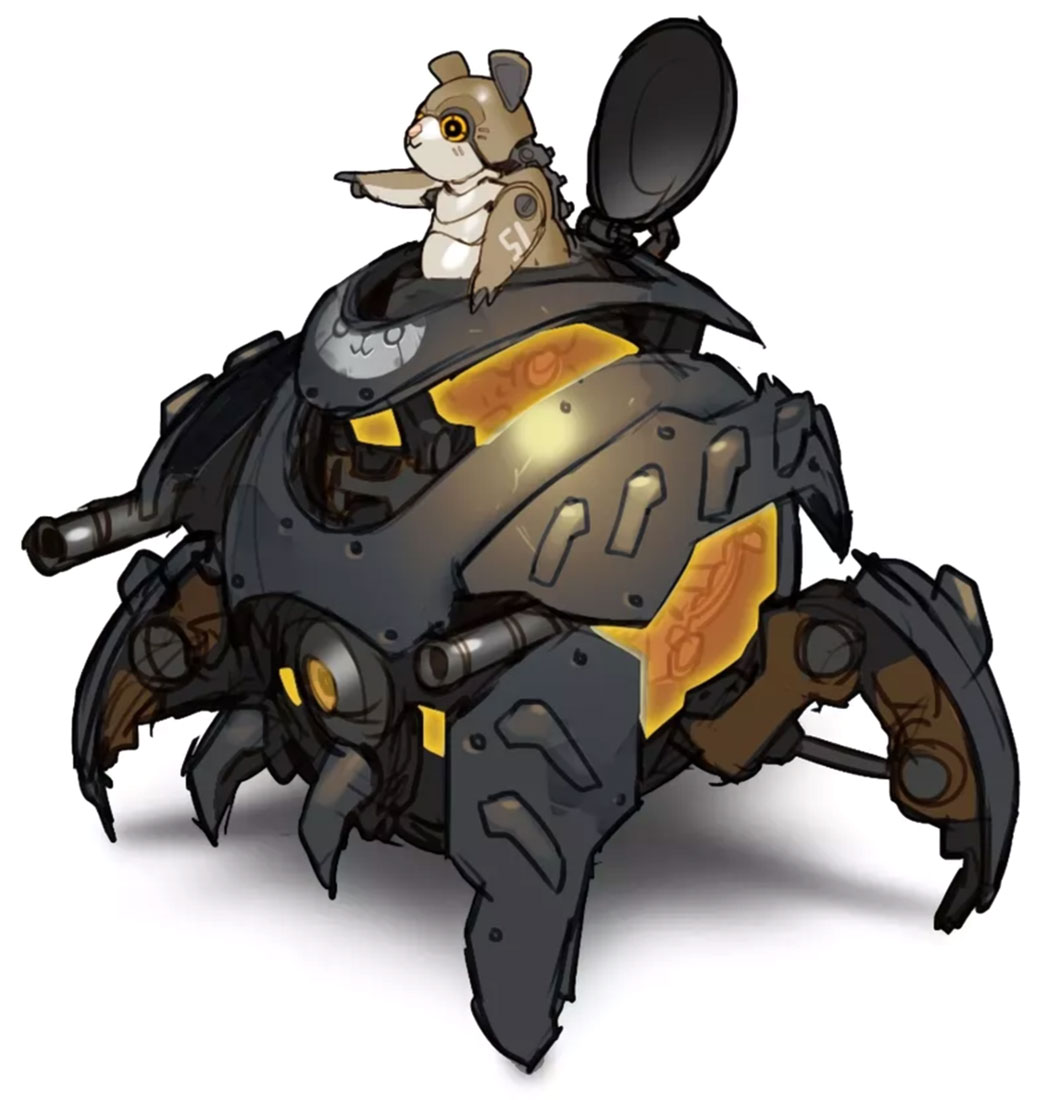 Wrecking Ball Concept Art from Overwatch