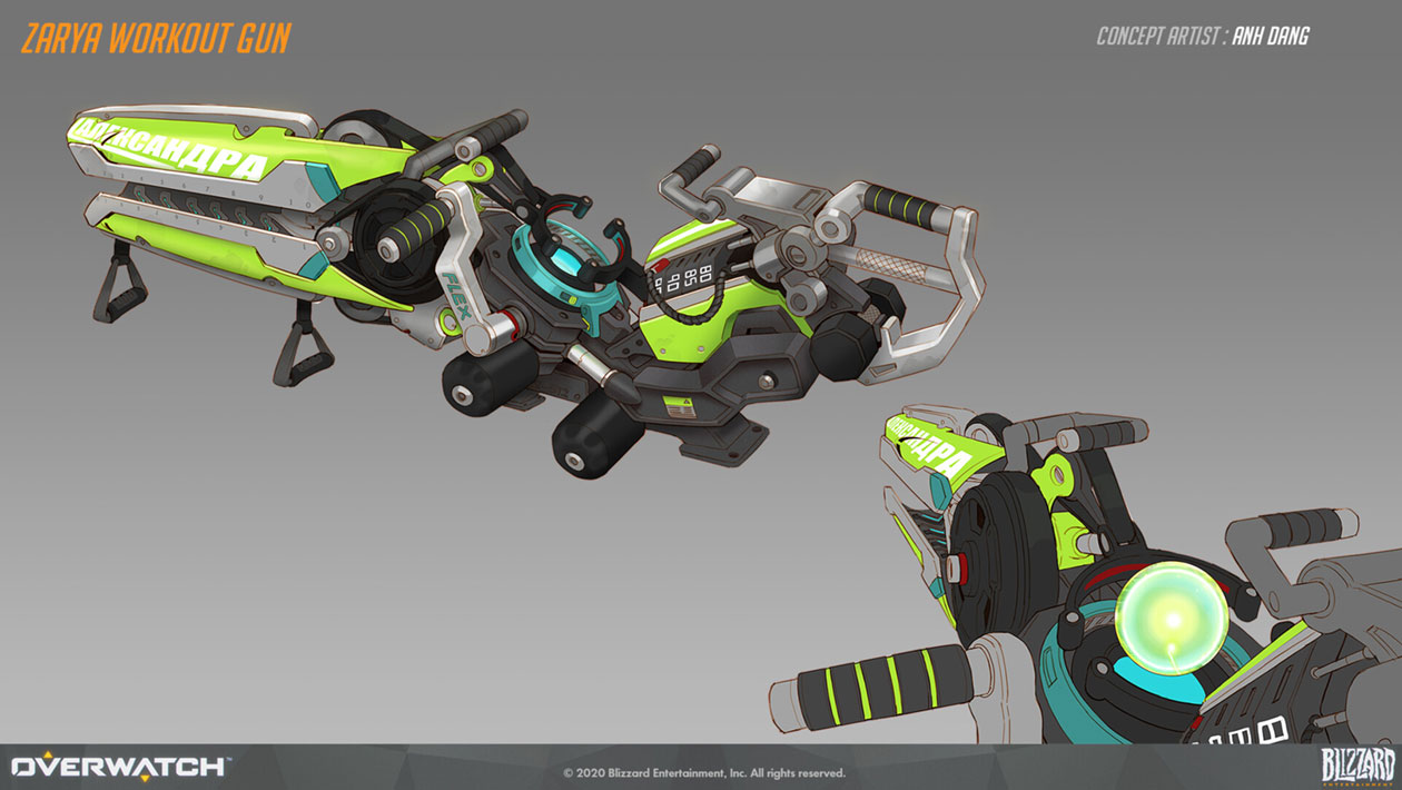 Zarya Workout Weapon Art from Overwatch