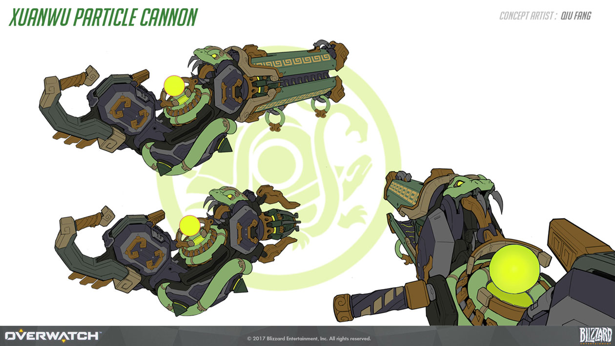 Zarya Xuanwu Particle Cannon Art from Overwatch