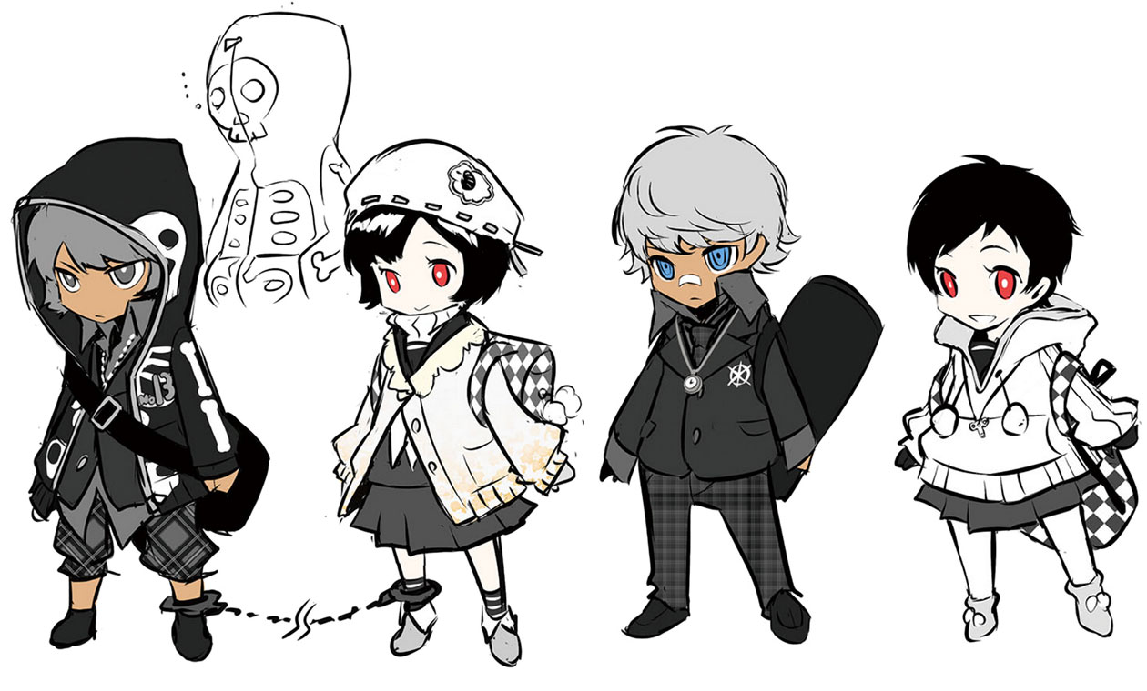 Rei & Zen, Hoodie and Jacket Art from Persona Q: Shadow of the Labyrinth