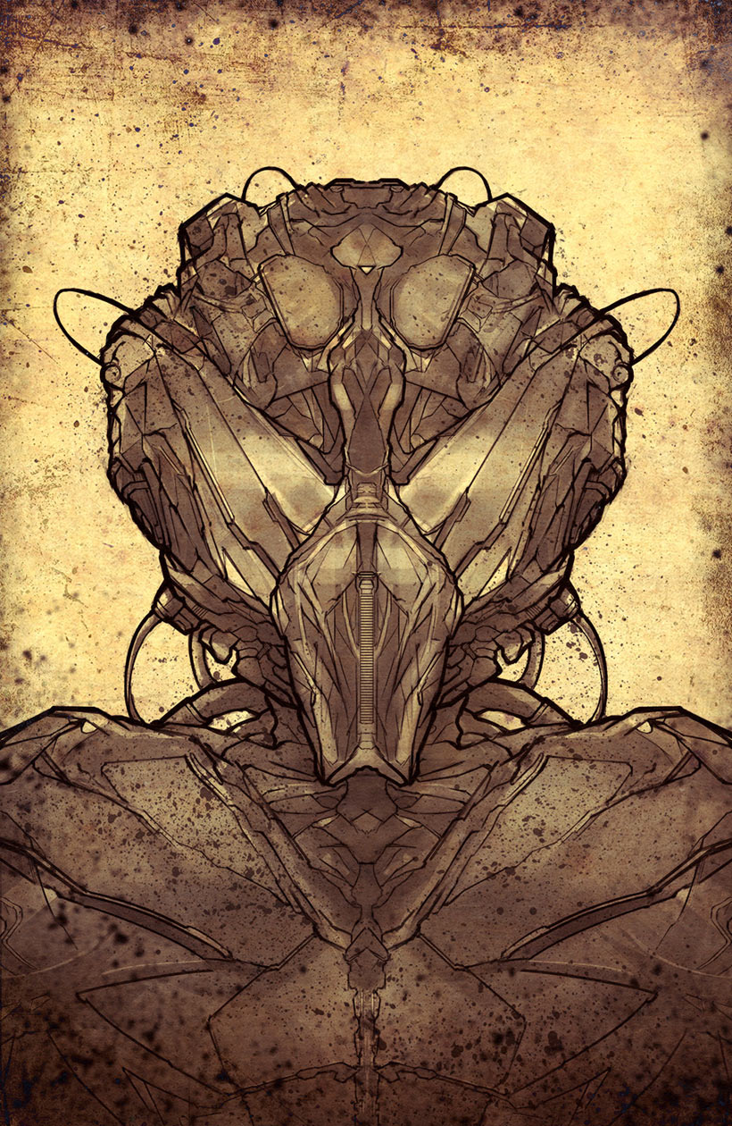 Drone Face Art from Shattered