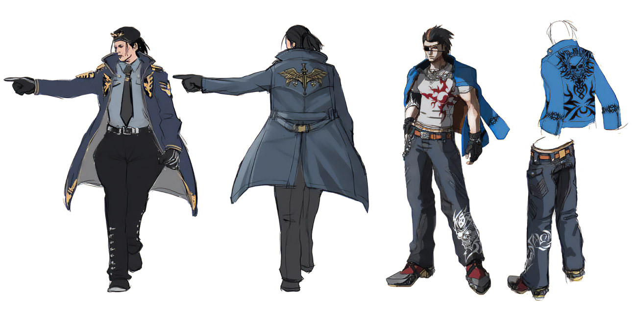 Dragunov and Hwoarang Concept Art from Tekken 7