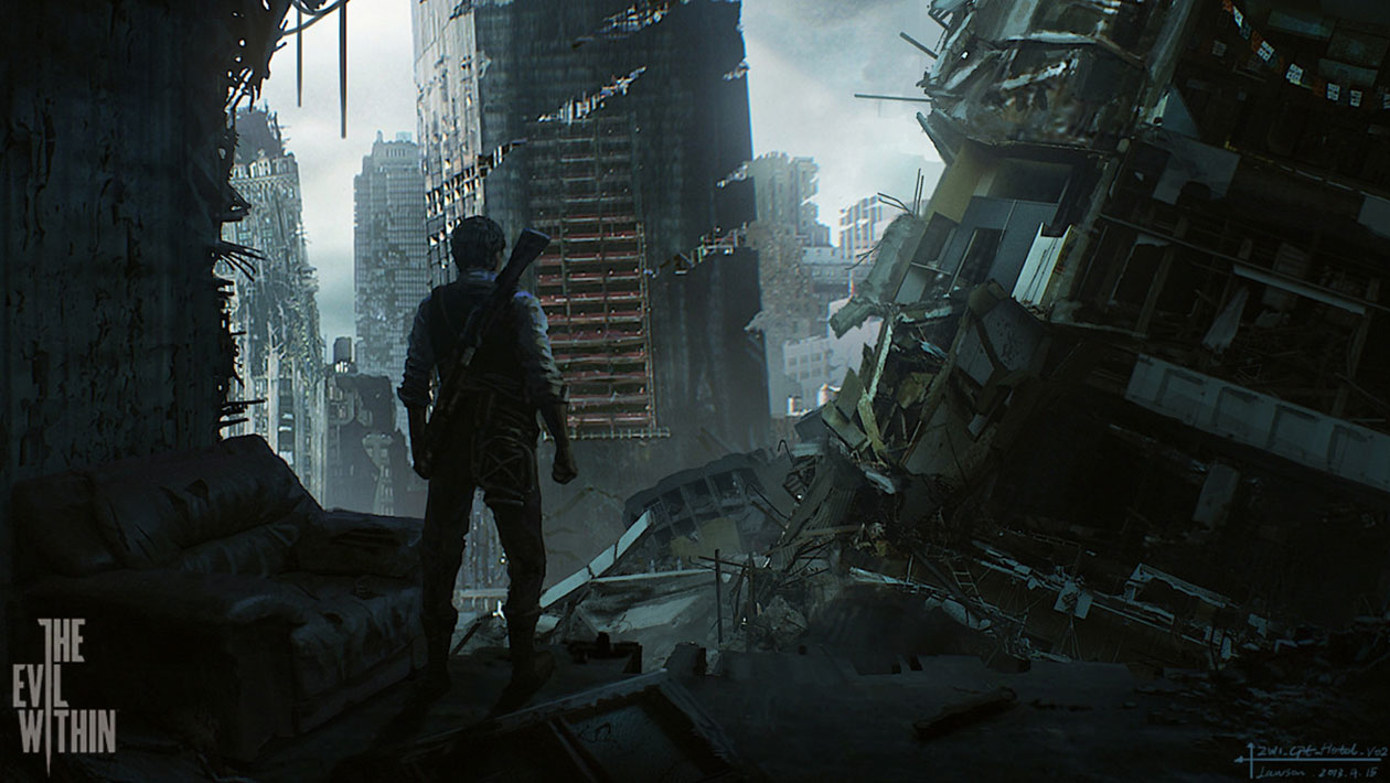 City Ruins Art from The Evil Within