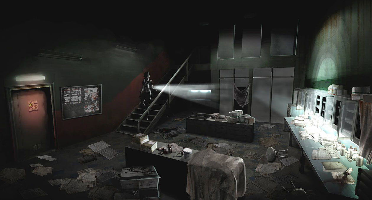 Juli Exploring Lab Art from The Evil Within