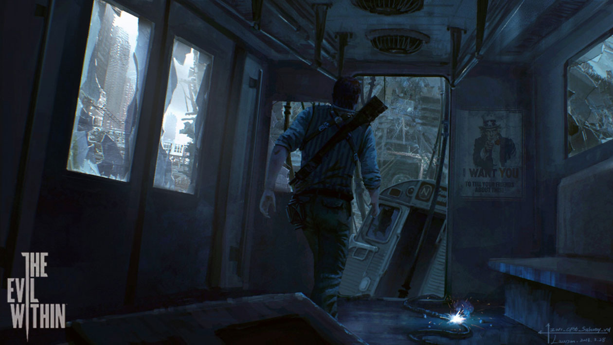 Subway Car Art from The Evil Within