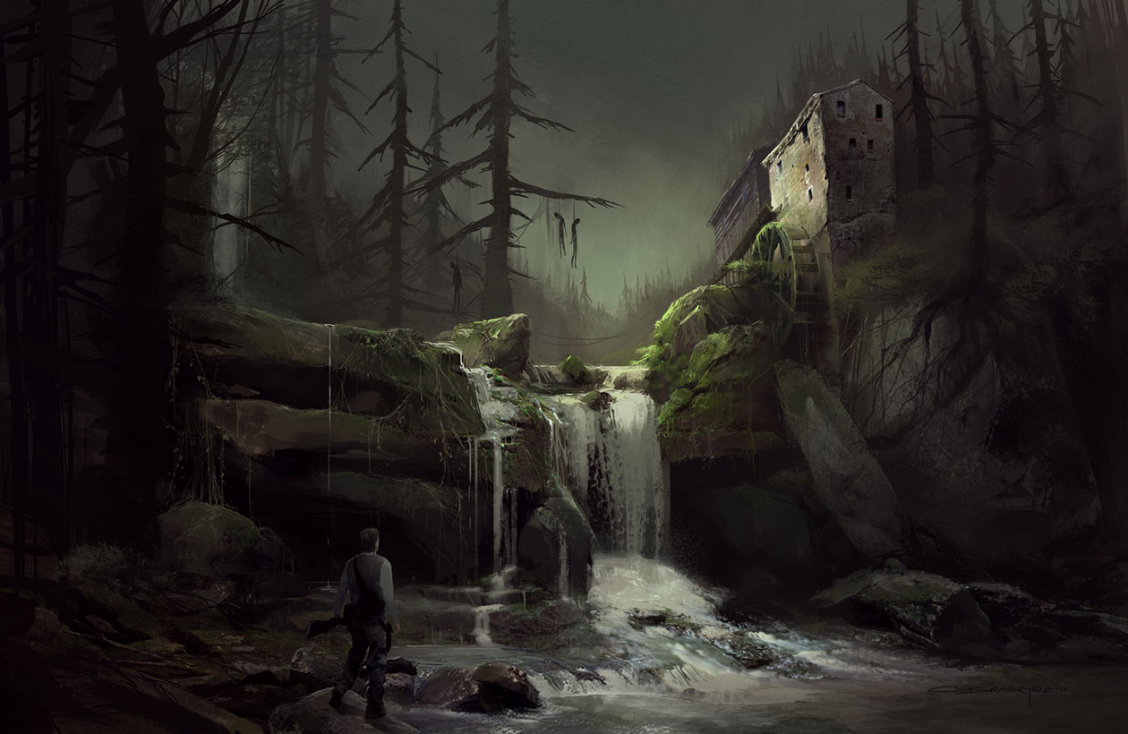 Waterfall Art from The Evil Within