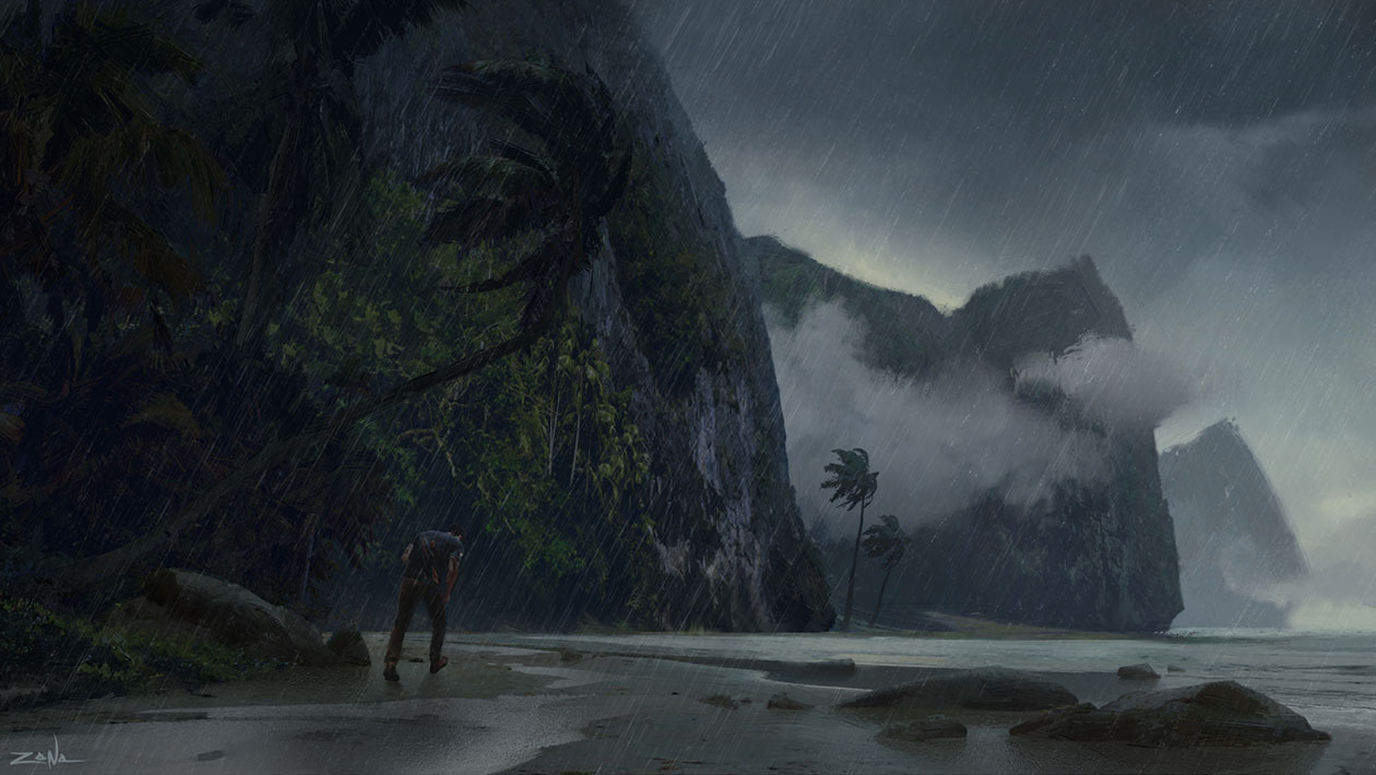 Beach Art from Uncharted 4: A Thief's End