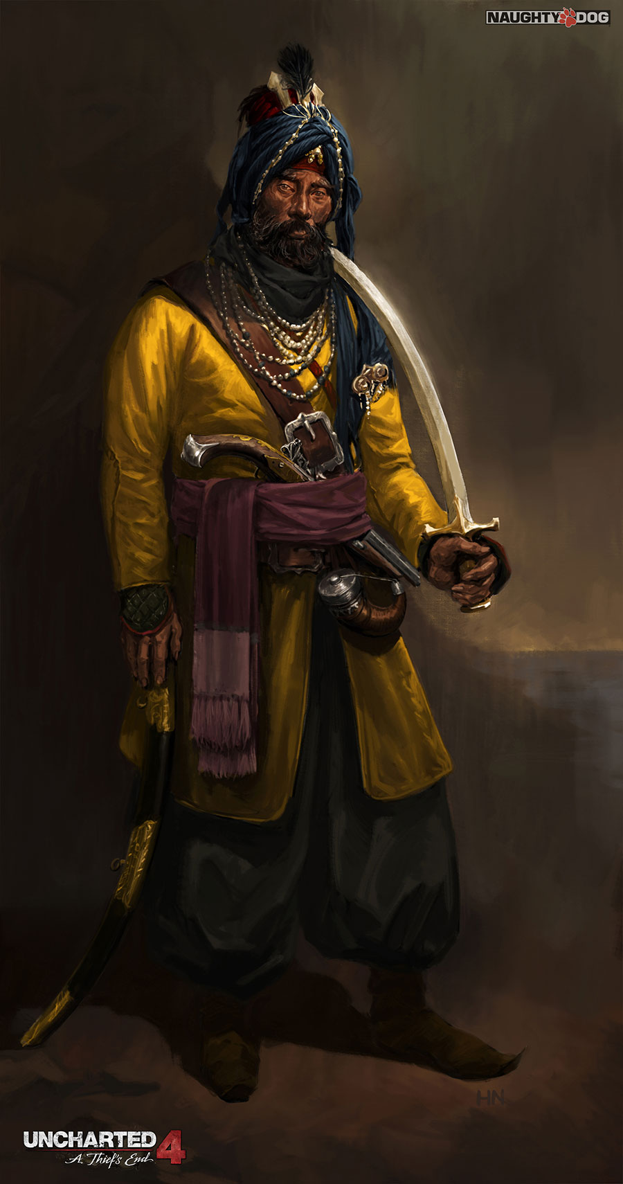 Captain Al Basra Art from Uncharted 4: A Thief's End