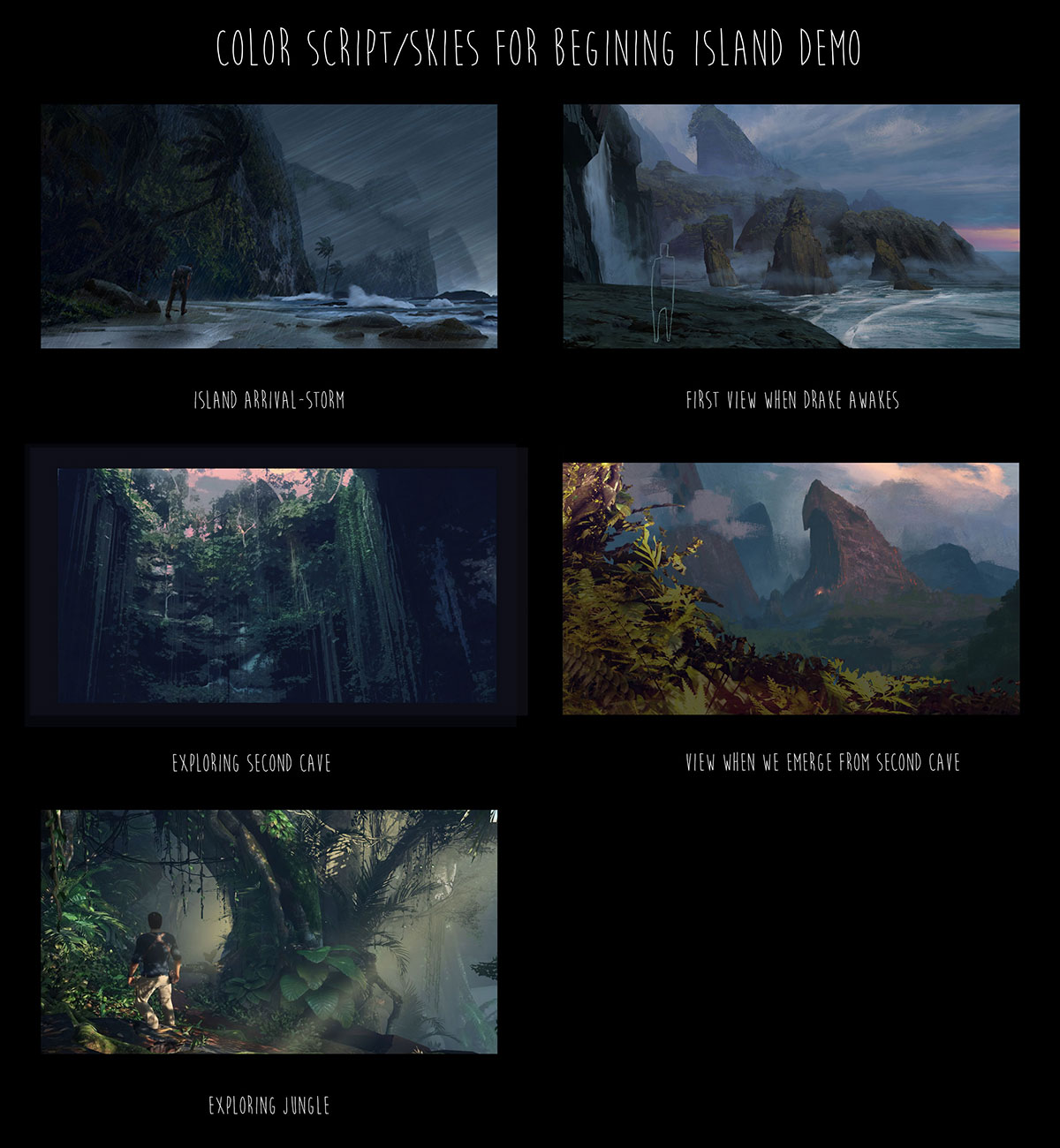 Color Script Art from Uncharted 4: A Thief's End