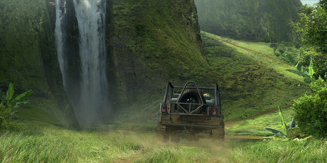 Jeep Exploration Art from Uncharted 4: A Thief's End
