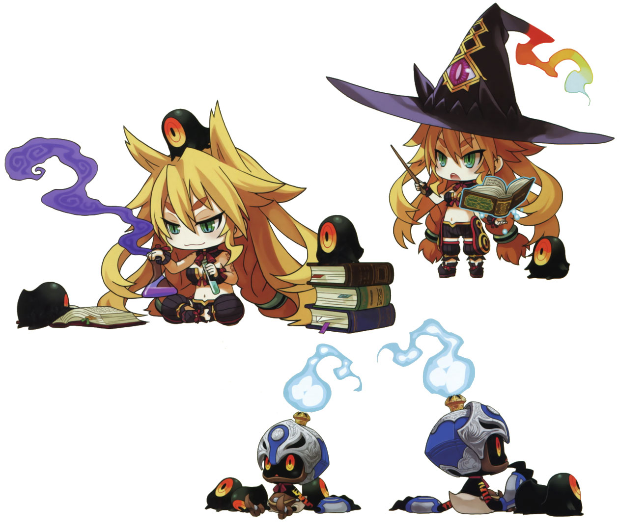 Metallia & Knight SD Art from The Witch and the Hundred Knight