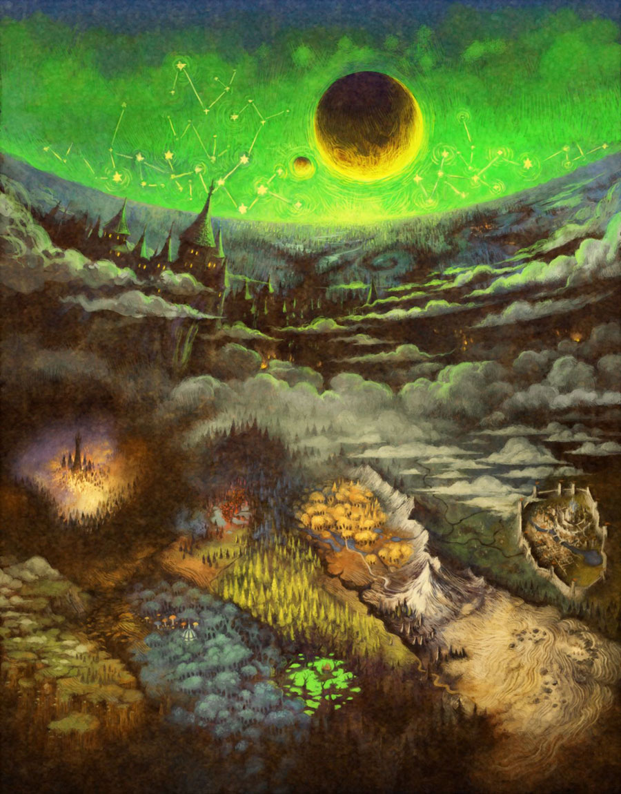 World Illustration from The Witch and the Hundred Knight