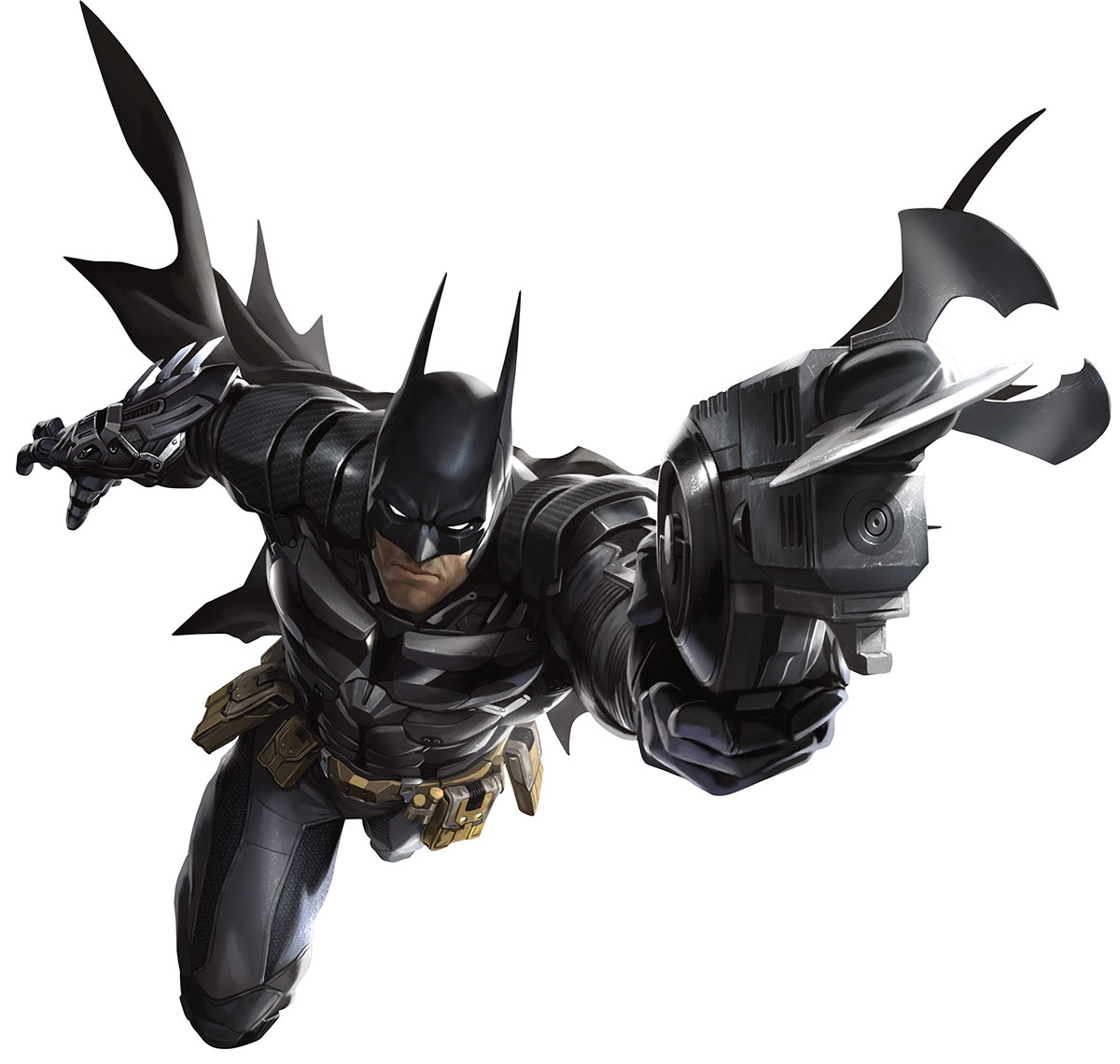 Batman & Grapnel Gun Art from Batman: Arkham Knight