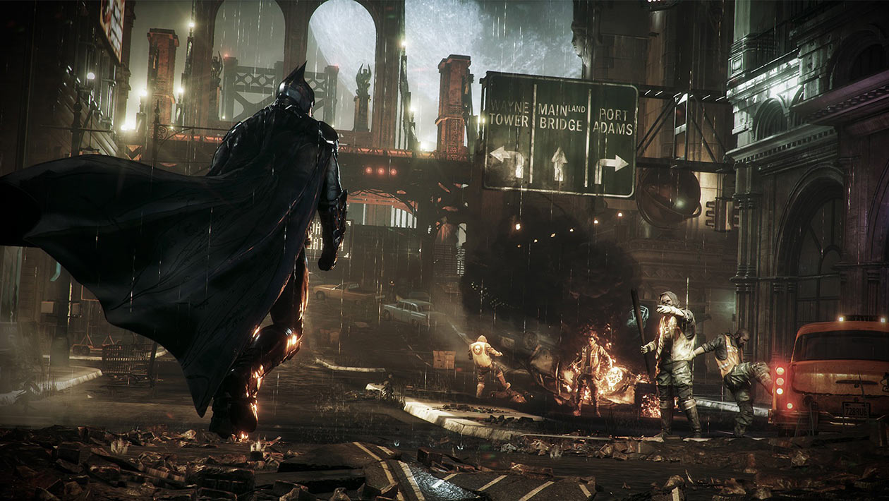 Batman & Thugs Art from Batman: Arkham Knight
