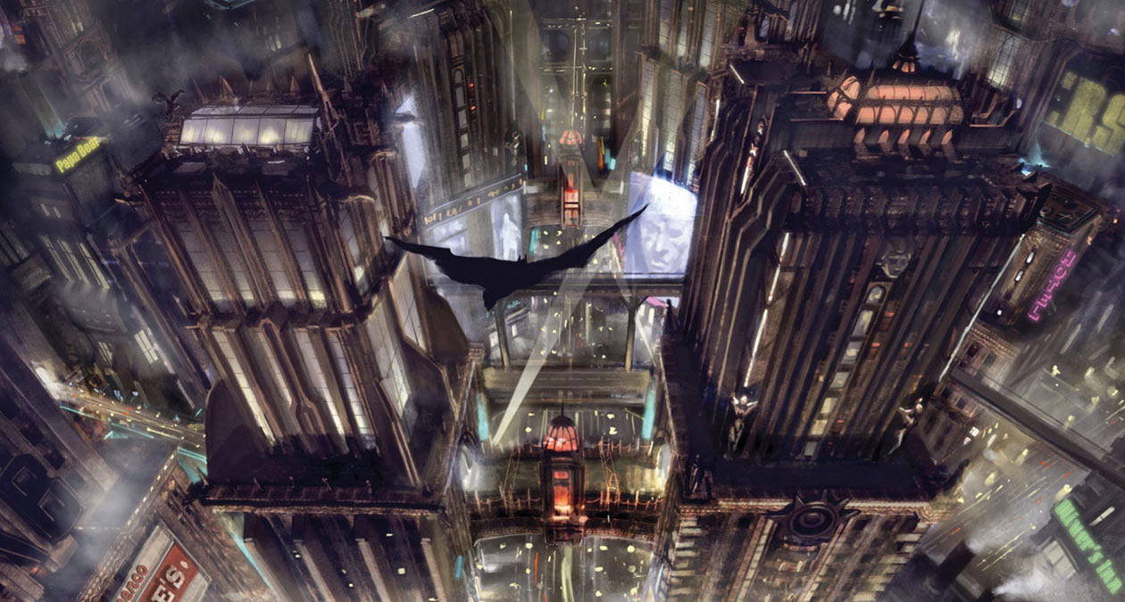 Gotham City Concept Art from Batman: Arkham Knight