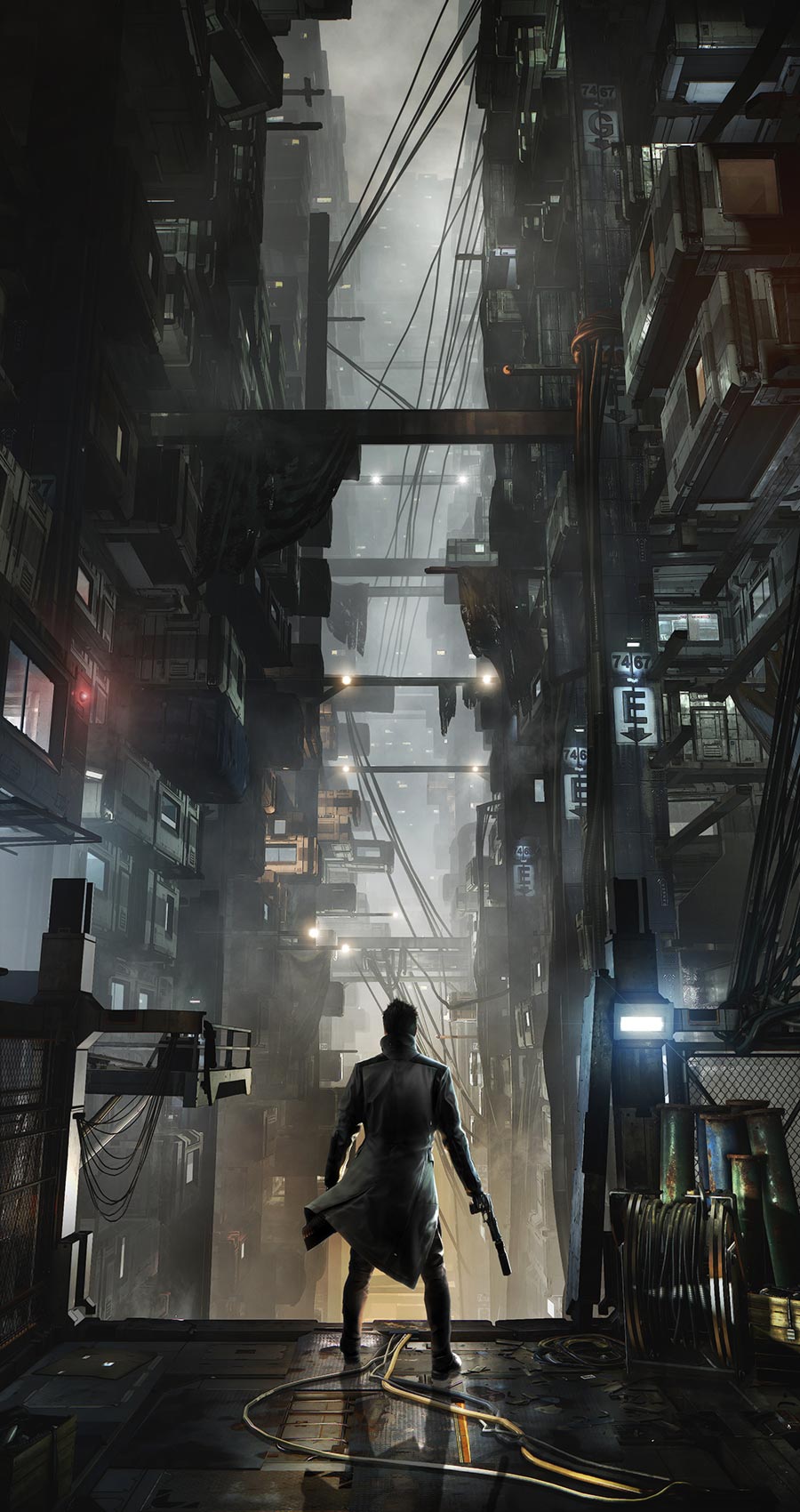 Alleyway Art from Deus Ex: Mankind Divided