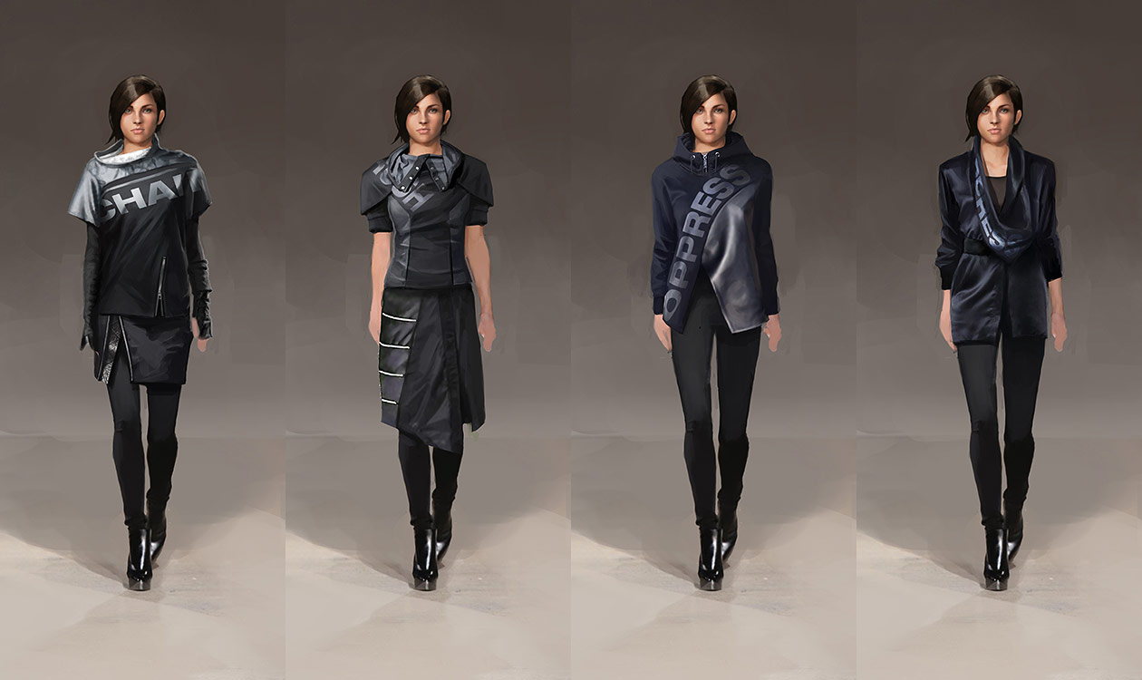Women's Fashion Designs Art from Deus Ex: Mankind Divided