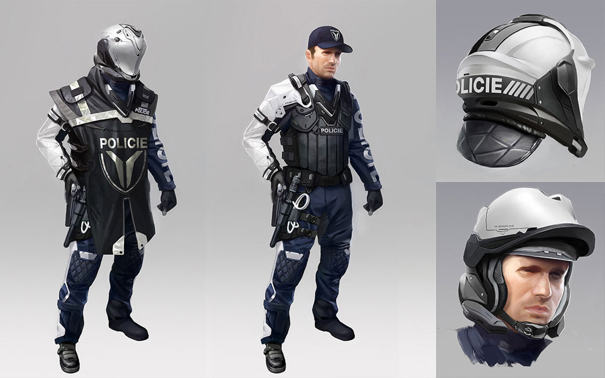 Prague Police Art from Deus Ex: Mankind Divided