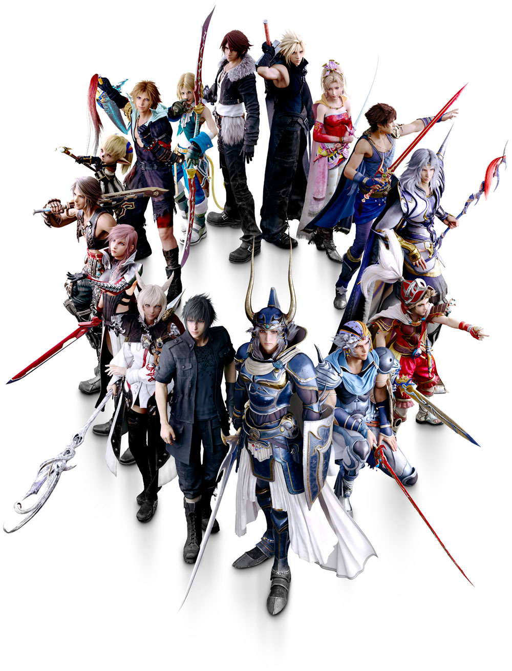 All Final Fantasy Heroes Art from Dissidia Final Fantasy NT