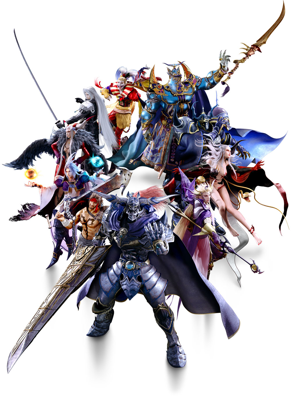 All Final Fantasy Villains Art from Dissidia Final Fantasy NT