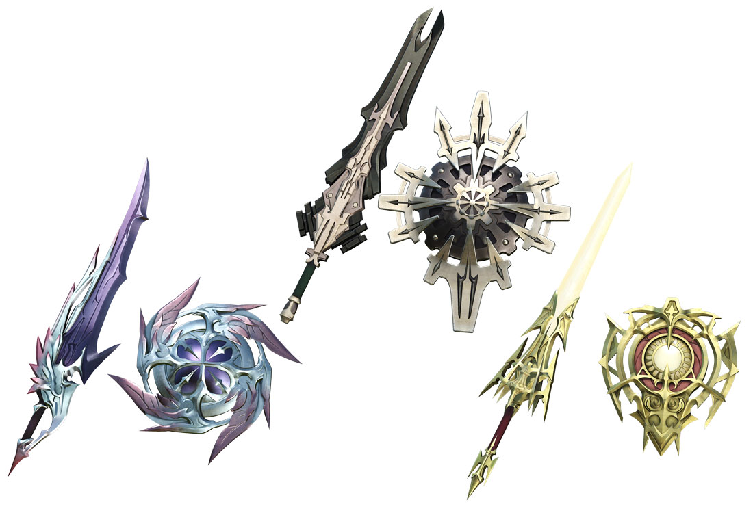 Kam'lanaut's Winged Degen, Delkfutt Galatyn, & Divine Blade Art from Dissidia Final Fantasy NT