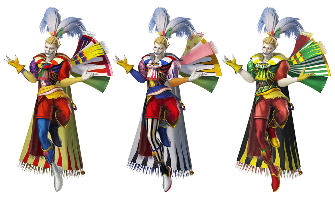 Kefka, Garish Clown Outfit Art from Dissidia Final Fantasy NT