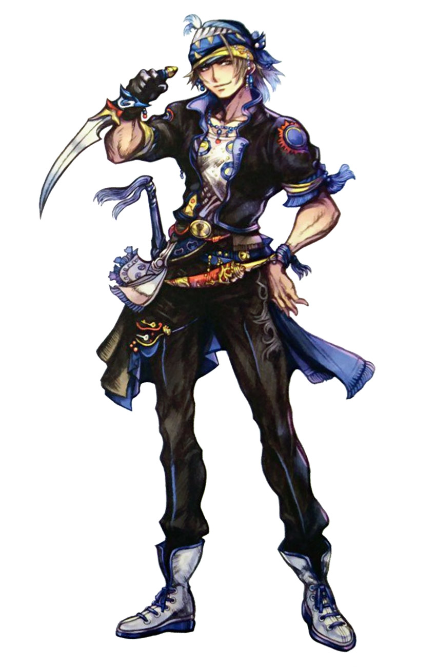 Locke Cole Concept Art from Dissidia Final Fantasy NT