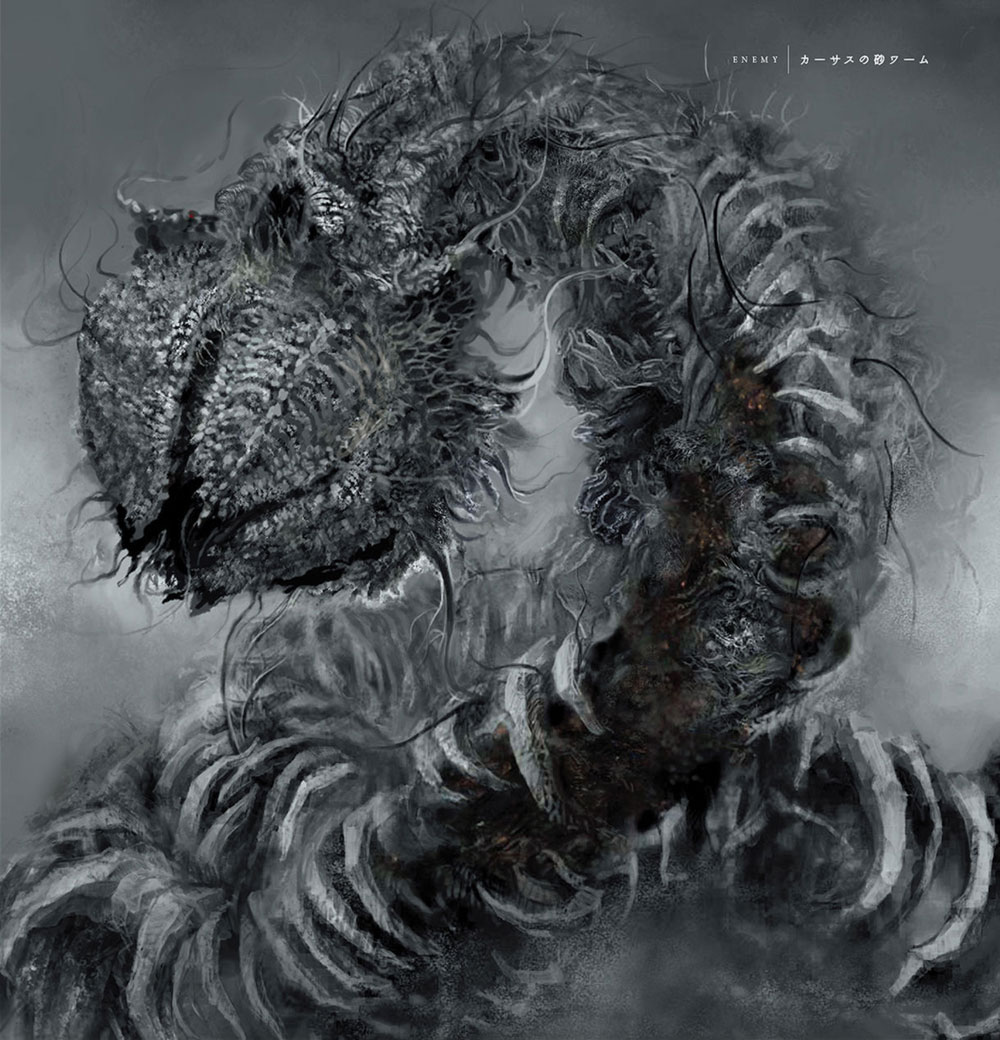 Carthus Sandworm Art from Dark Souls III