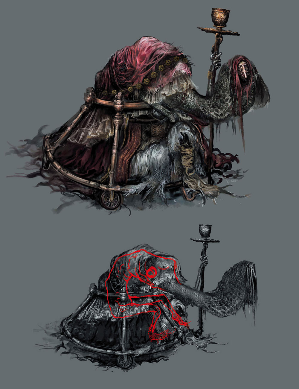 Man-Serpent Summoner Art from Dark Souls III