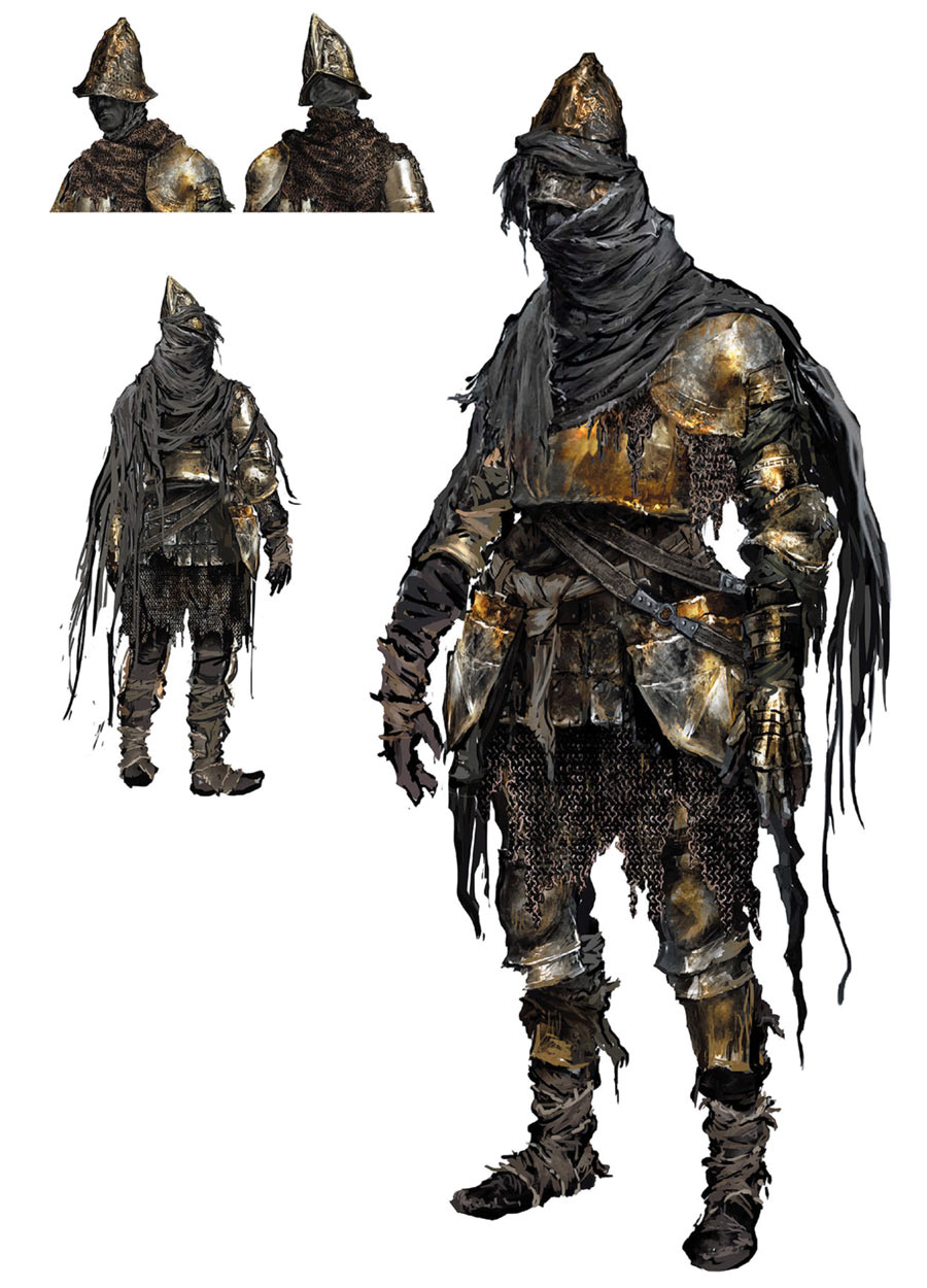 Sunset Armor Set Art from Dark Souls III