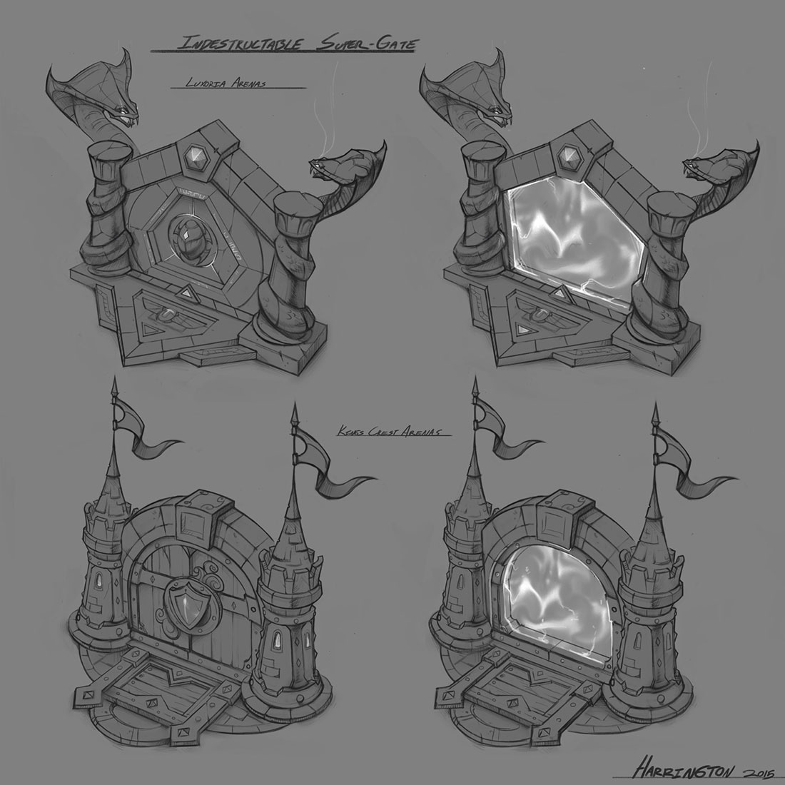 Indestructible Arena Gates Art from Heroes of the Storm