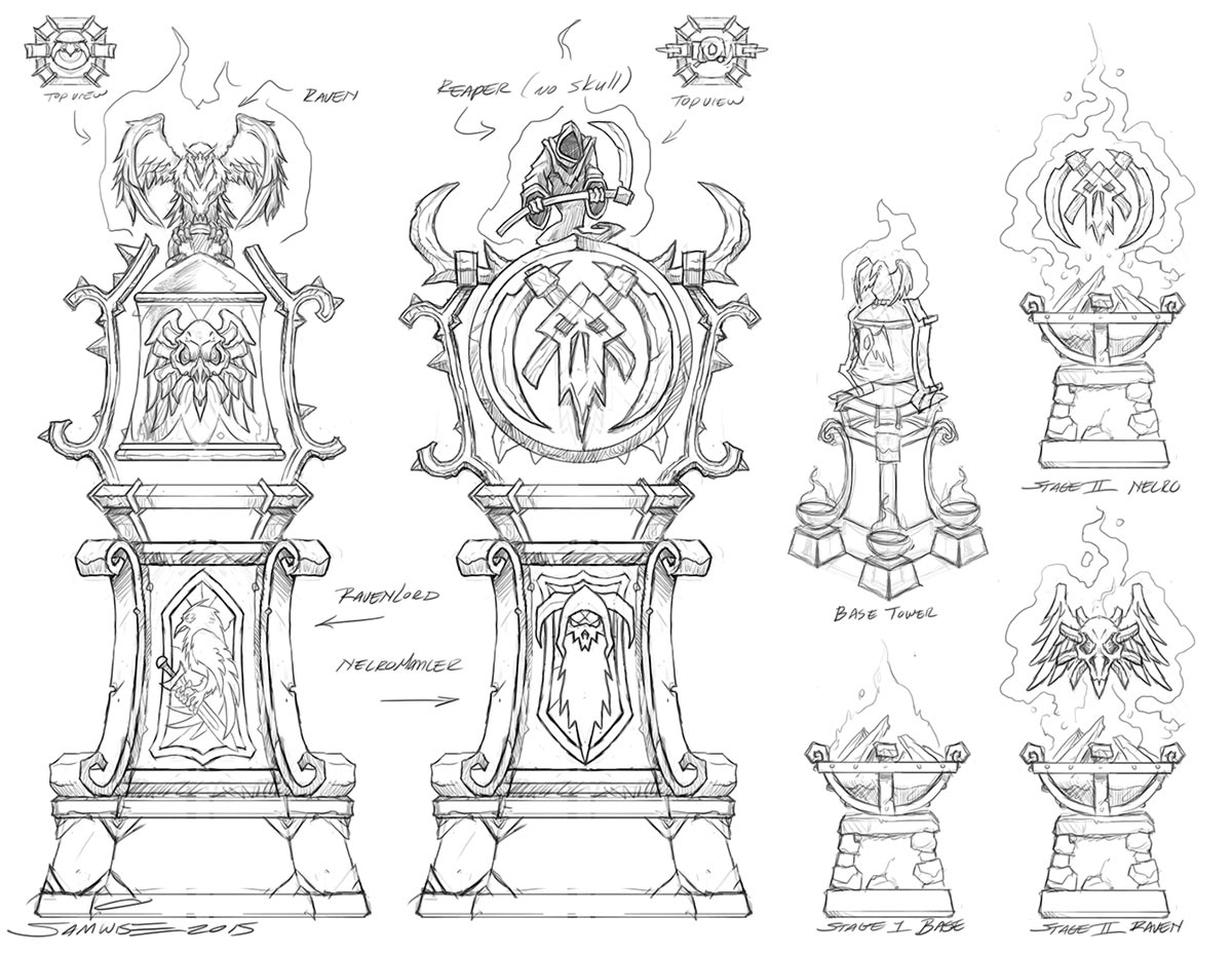King's Crest Bell Towers Art from Heroes of the Storm