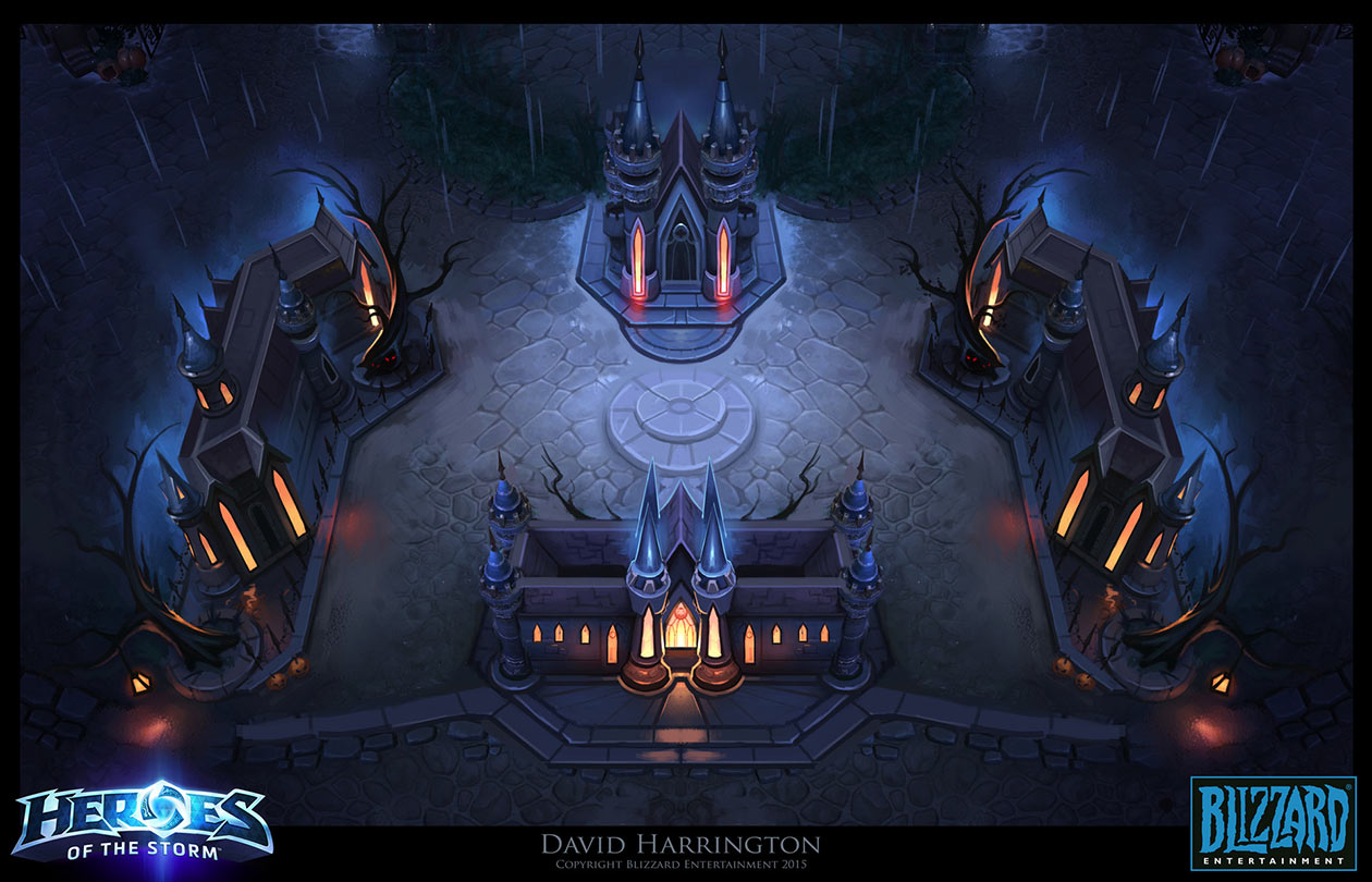 Towers of Doom Town Art from Heroes of the Storm