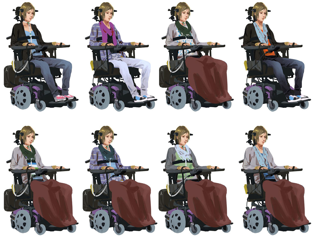 Chloe in Wheelchair Art from Life Is Strange