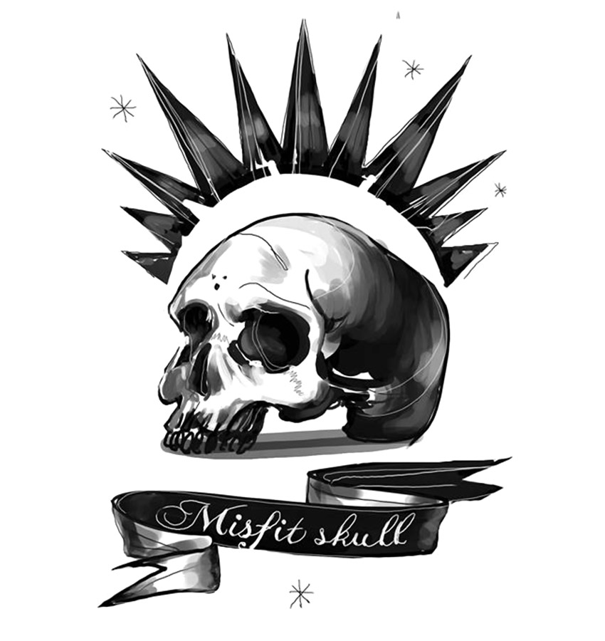 Misfit Skull Shirt Logo Art from Life Is Strange
