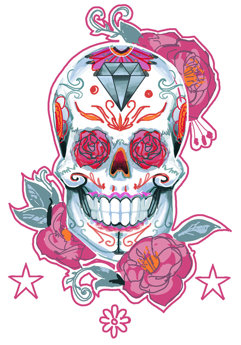 Skull Design Art from Life Is Strange