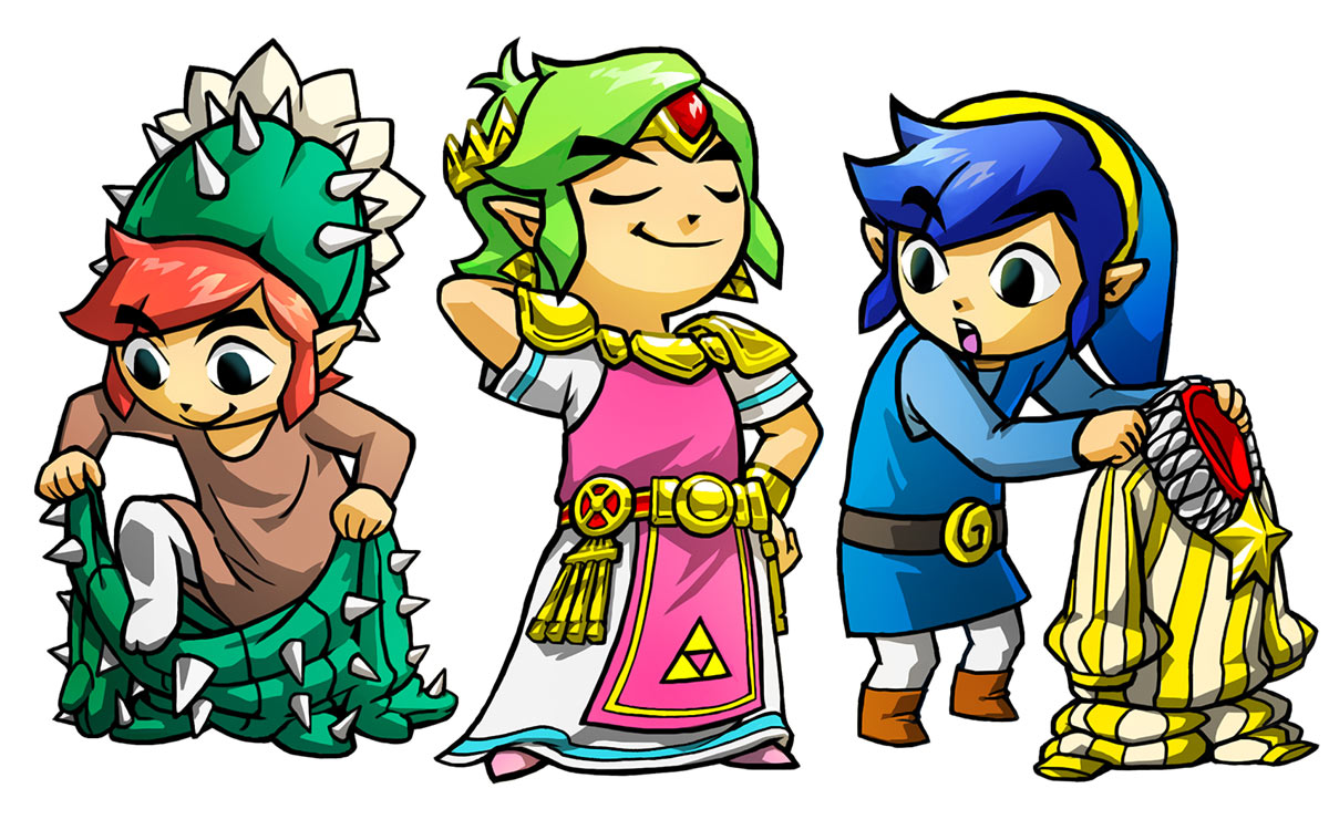 Changing Outfits Art from The Legend of Zelda: Tri Force Heroes
