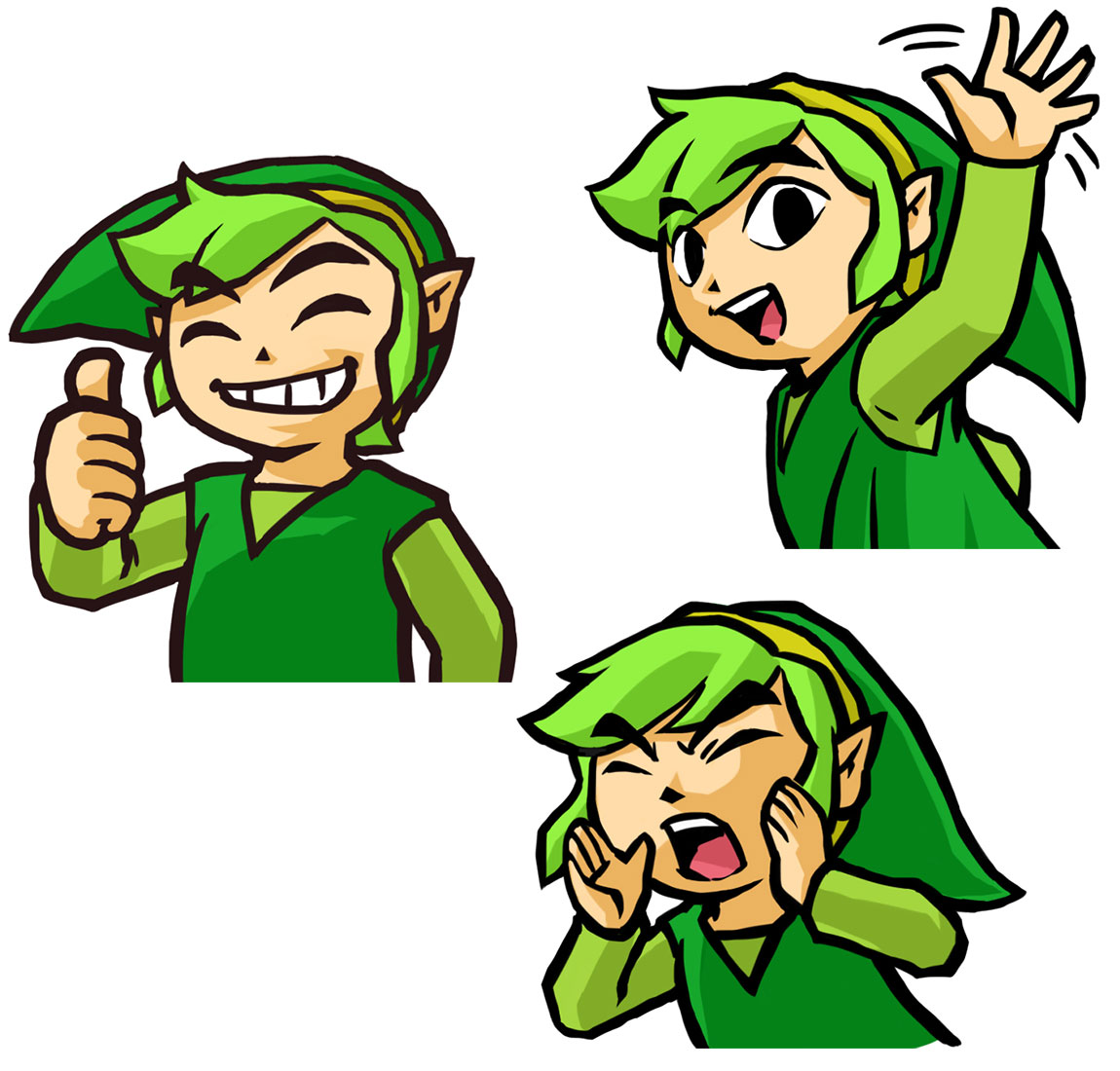 Green Link Art from The Legend of Zelda: Tri Force Heroes